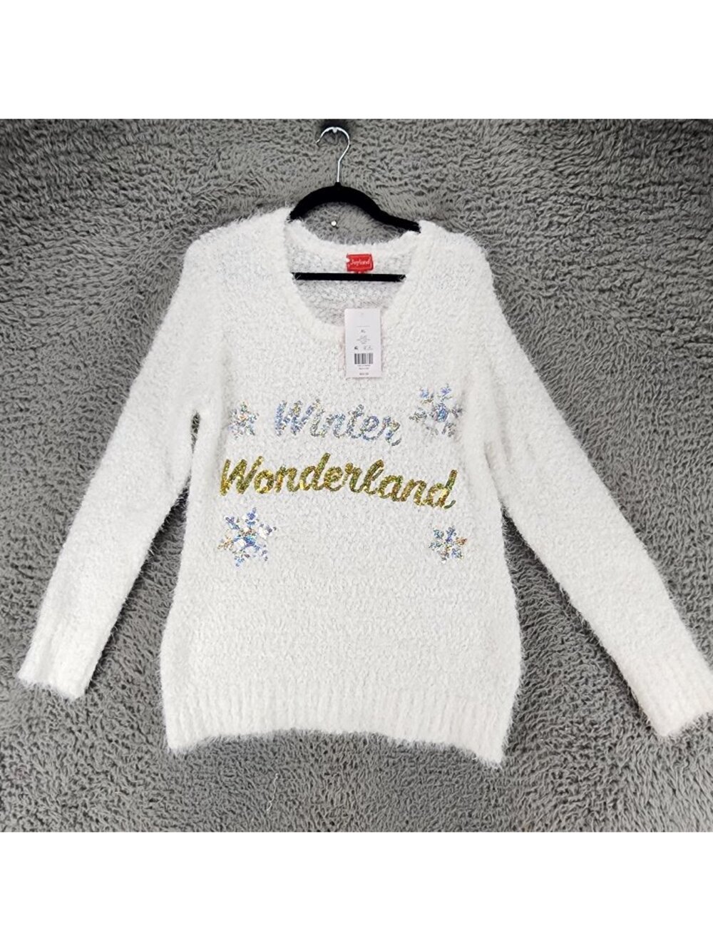 Joyland Sweater Womens XL White Long Sleeve Pullover *NWD Read*